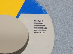Norton Type 01 5SG46-IVS 12″ X 3/4″ X 3″ NOS No. 66253262204 Max 2070 RPM