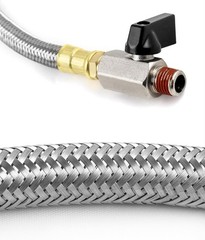 Automatic Timed Condensate Drain Valve with Steel Hose 1/4 Inch NPT Drain