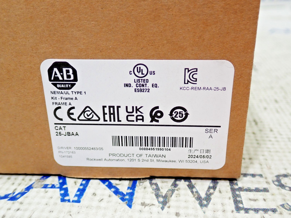 Allen Bradley 25-JBAA Powerflex NEMA/UL Type 1 Kit Frame A