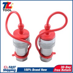 1/2″ Ag Hydraulic Quick Connect Tractor Couplers +Dust Caps Ball Pioneer Style