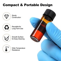 100/200/500pcs 4ml Glass Vials with Screw Caps Amber Liquid Small Sample Vials
