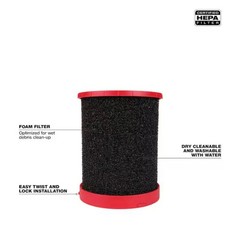 Milwaukee M18 M12 HEPA Wet Dry Vacuum Filter 2 Pack New 49-90-1900HW HEPA