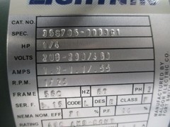 LIGHTNIN 35S705-0083G1 208-230/460V 1.2-1.1/.55A NSNP