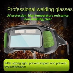 Proffesional True Color Auto Darkening Welding Goggles Clear Lenses Solar Welder