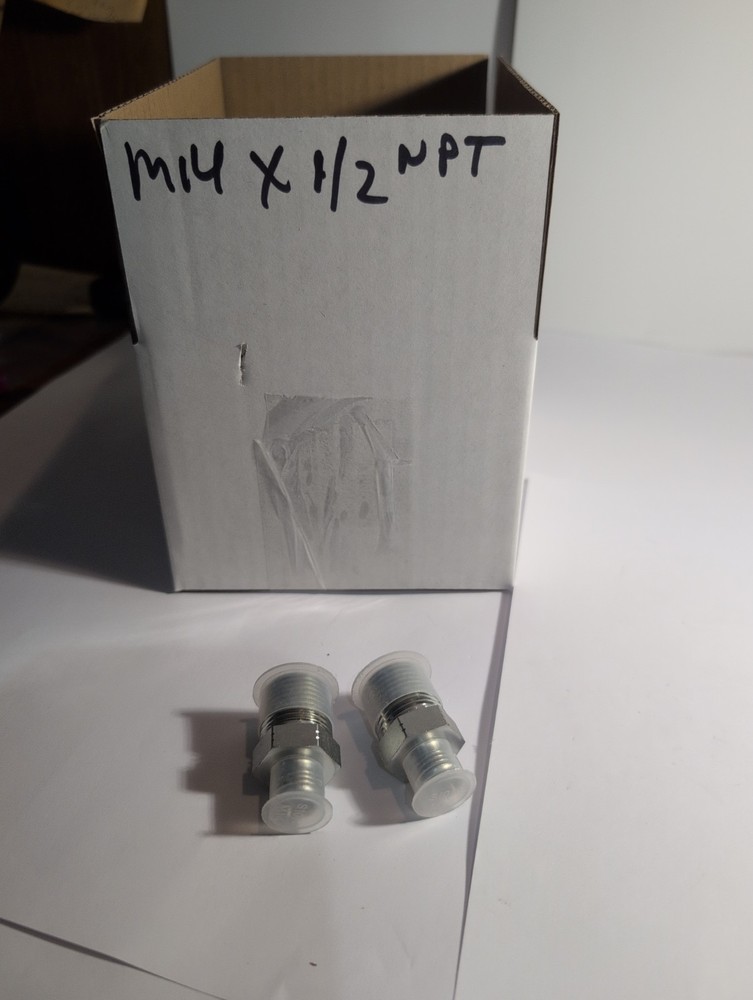 Lot Of (2) 1/2″ NPT X M14 Din Chinese Digger Fitting New On Market