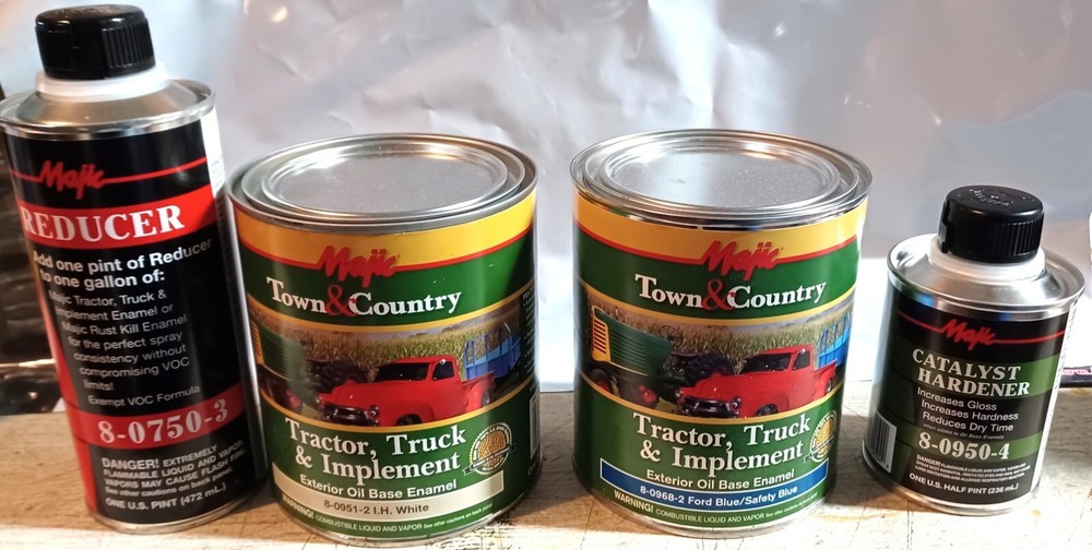 Blue Off White Quart Paint Kit for Ford Tractor with Hardener and Reducer