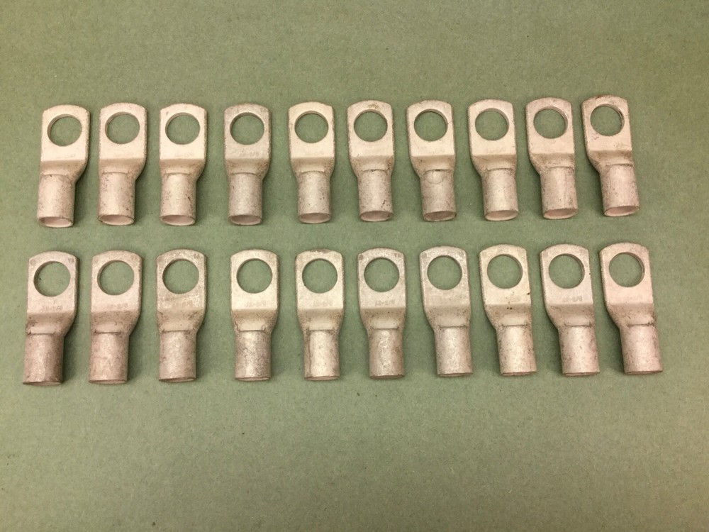 BURNDY YAV26L AN-2/0 1 HOLE COMPRESSION LUGS 5/8 STUD [SET OF 20] NEW NO BOX