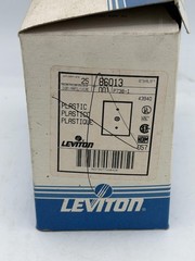 Leviton 86013 Single Gang Wall Faceplate White Beige Plastic 25pk Wall