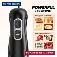Immersion Blender Handheld, Corded Electric Blenders Portable Stick Mixer with 2