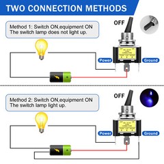 5x Blue LED Light 3Pin Rocker Toggle ON/Off Switch 30A 12V for Car Boat Marine