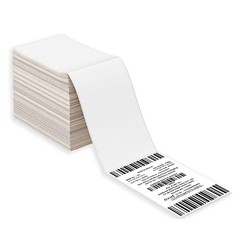 2000 Labels/Stack 4″x6″ Fanfold Direct Thermal White Shipping Labels – 60 Cases