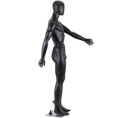 Male Mannequin Dress Form 73″ Adjustable Mannequin Full Body Stand w/Base Black