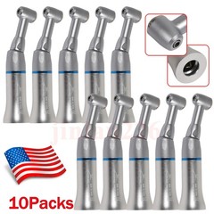 10 Pcs NSK Style Dental Slow Low Speed Contra Angle Handpiece Push Button E-type