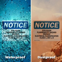 (2 Pack) Explosion Flammability Hazard Present Electrical OSHA Notice Sign Decal
