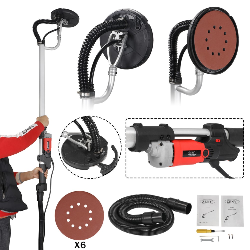 Drywall Sander Adjustable Variable Speed Control Sanding Pad 800W Portable