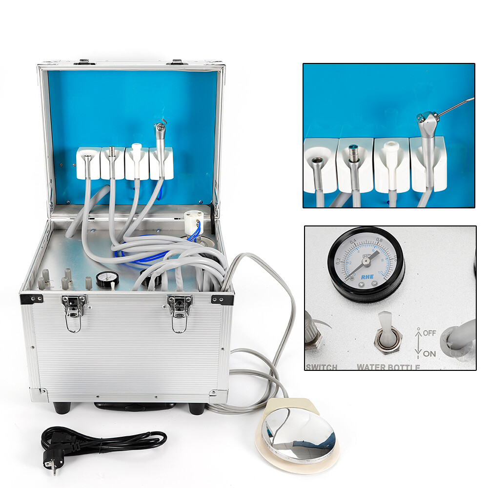 4 Hole Mobile Dental Box, Portable 4 Holes Mobile Dental Unit Turbine Unit