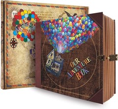Adventure Book Vintage Travel Photo Album Scrapbook with Large Capacity