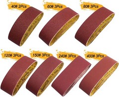 40PCS Belt Sander Sandpaper 3×21 Sanding Belts 40 60 80 120 150 240 400 Grit US