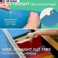 Blue Summit Supplies 2 Inch File Jackets, Expandable Letter, Assorted Colors