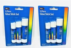 Lot of 2 Allary 3 Piece Glue Stick Set Non-Toxic Craft School Office Glue
