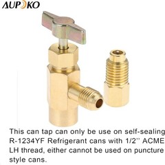 Self-Sealing Can Tap with Tank Adapter, 1/2’’ to 1/4’’ SAE Refrigerant Can B