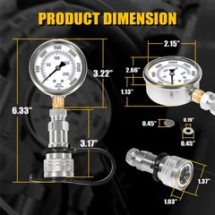 Replace for KUBOTA HST Boost Kit W/Gauge HST Hydraulic Shims Fit for KUBOTA MX