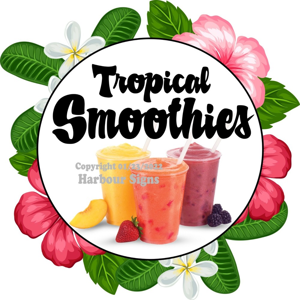 Tropical Smoothies DECAL (Choose Your Size) Concession Food Truck Vinyl Sticker