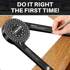 Saker Miter Saw Protractor|7-Inch Aluminum Protractor Angle Finder Featuring Pre