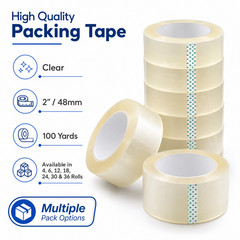 ACCL Heavy Duty Packaging Tape – 2 mil 2″ x 100 Yards, 4 Rolls w/ FREE Shipping