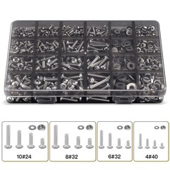 710PCS Stainless Steel Machine Screw Nut Bolt Washer Assortment Kit