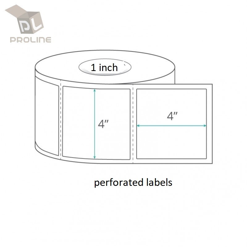 20 Rolls 4×4 Direct Thermal Labels For Zebra Printers / 375 Labels Per Roll