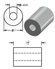 Aluminum Spacer 1″ OD x 3/8″ ID x Choose Your Length, Round Spacer Unthreaded…