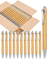 200Pcs Bamboo Pens Bulk Wooden Bamboo Pens Engraving Wooden Ballpoint Pen Custom