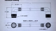 LUMBERG AUTOMATION RSWP 4-RKWP 4-803/0.3M Mini Power Double-Ended Cordset