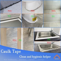 White Caulk Tape for Bath & Kitchen,Caulking Tape for Bathroom Caulking White Se