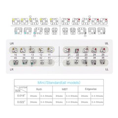 10 Packs Brackets Metálicos de Ortodoncia Dental Mini Roth .022 Ganchos 3 AZDENT