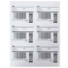 6000 Address Shipping Labels 3 1/3x 4 Amazon FBA Self Adhesive 6 Per Sheet 6 UP