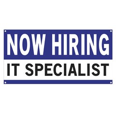 Now Hiring IT Specialist 13 oz Heavy Duty Vinyl Banner Jobs Available Sign