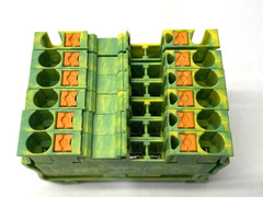 Phoenix Contact PT 2,5-PE Ground Terminal Block Green/Yellow 3209536 LOT OF 6