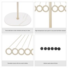 ‎Coat Shelf Metal Clothing Display Rack Entrance Clothing Rack with 10 Hooks