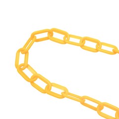 200ft Plastic Barrier Chain Yellow Chain Safety Chain Barrier Fits Crowd Control