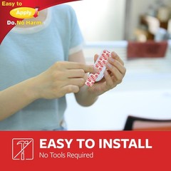 Sinfuo Wire Hooks for Wall Small 32 Hooks + 36 Stirps, Damage Free Utility Ho…