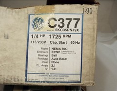 General Electric C377 5KC35PN79X ¼ HP Explosion-Proof Motor, New!