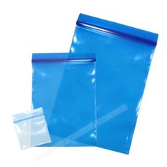 Multiple Sizes Glossy Blue Translucent 1.96 MIL PE Flat Zip Seal Bag B04