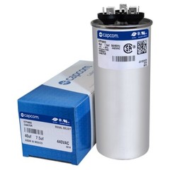 97F9882 40 + 7.5 uf MFD 440 Volt VAC – GE Genteq Replacement Round Run Capacitor