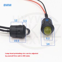 Pre-Wired LEDs 3mm/5mm/8mm/10mm With Holder Wire Light Emitter Pre-Wired Cable