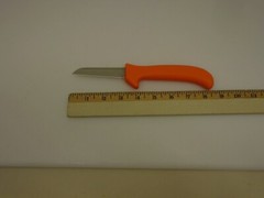Dexter USA 3.25 inch Clip Point Deboning Knife Wide Stiff Blade Orange Handle