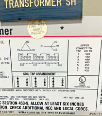 GE 30kVA 480V Transformer 3PH 60HZ 208Y/120V 9T23B3872 🟦