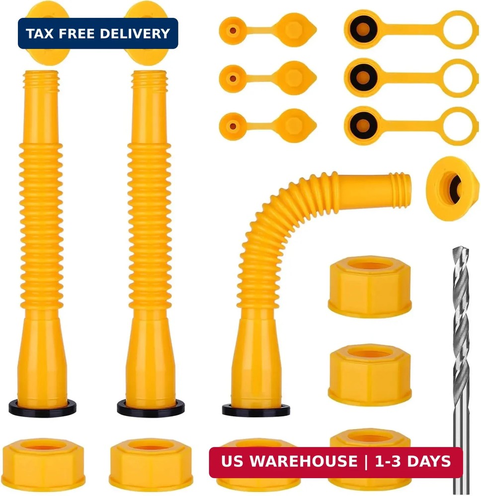 Gas Can Spout Replacement,Fuel Can Spout,Gas Tank Nozzle,Gas Tank Spout,(3Kit-Ye