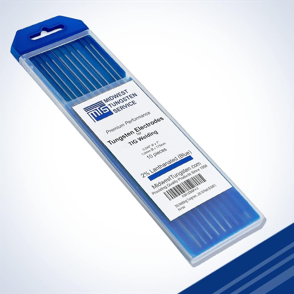 TIG Welding Tungsten Electrodes 10 Pack Blue 040 Inch for aluminum steel metals